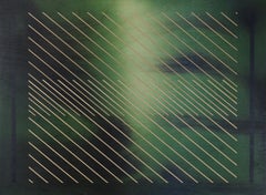 Etapas 1 (cuadrícula rayada diagonal bronce salvia esmeralda Bosque verde subyacente)