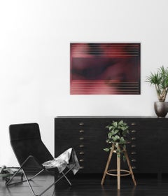 Stages 2 (dark cherry red astro dust minimal grid bronze gold fine lines)