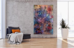 Turbulence 22 (grid painting abstract wood contemporary colourful vibrant large 