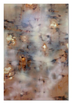 Turbulence 7 (grid painting abstract wood contemporary neutral large scale zen