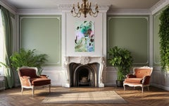 Vestiges spectrales I (texture, organic, biophilic, sand, pastels, mix-media)