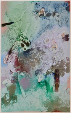 Vestiges spectrales II (texture, organic, biophilic, sand, pastels, mix-media)