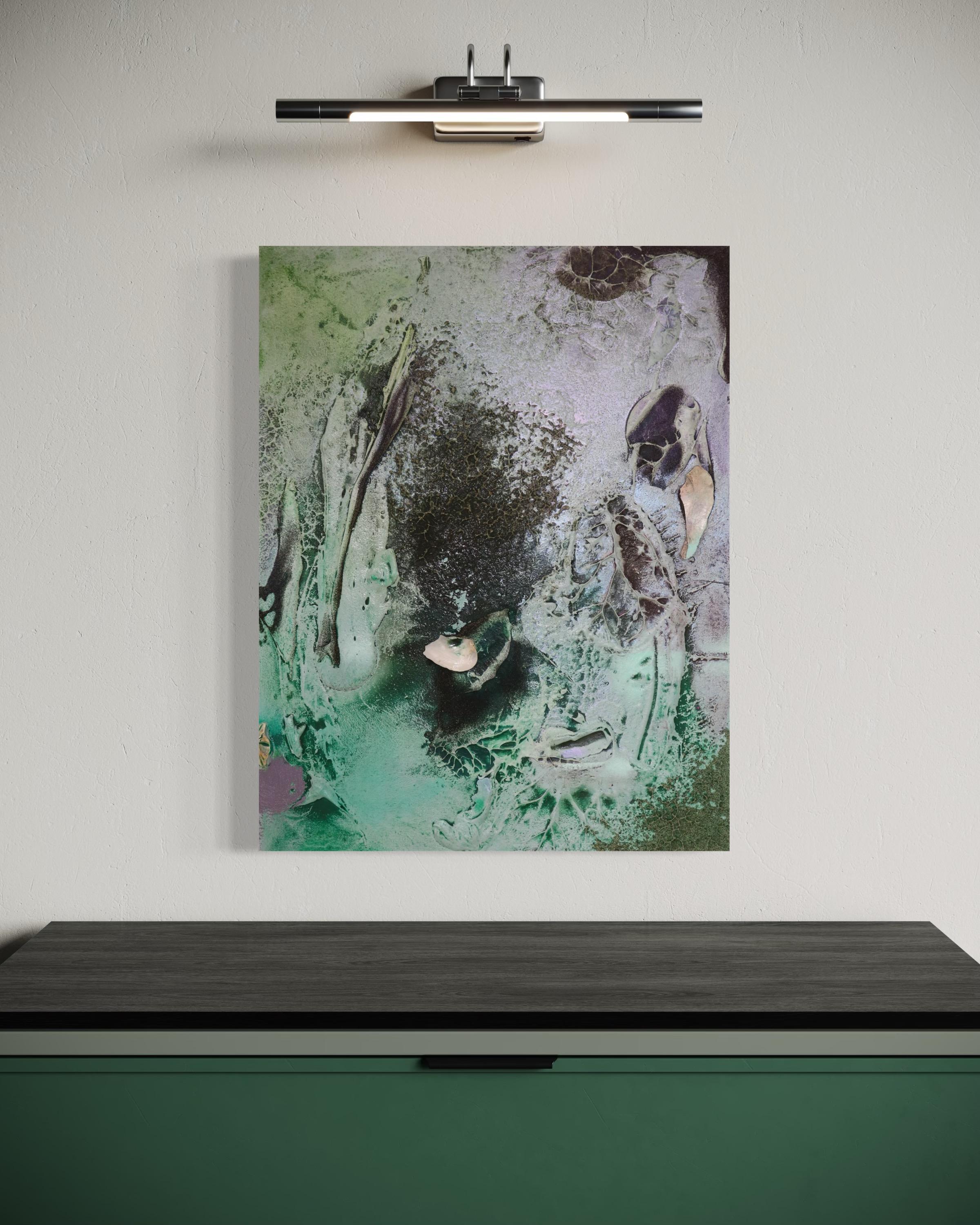 Vestiges spectrales III (texture, organic, biophilic, sand, pastels, mix-media) For Sale 8