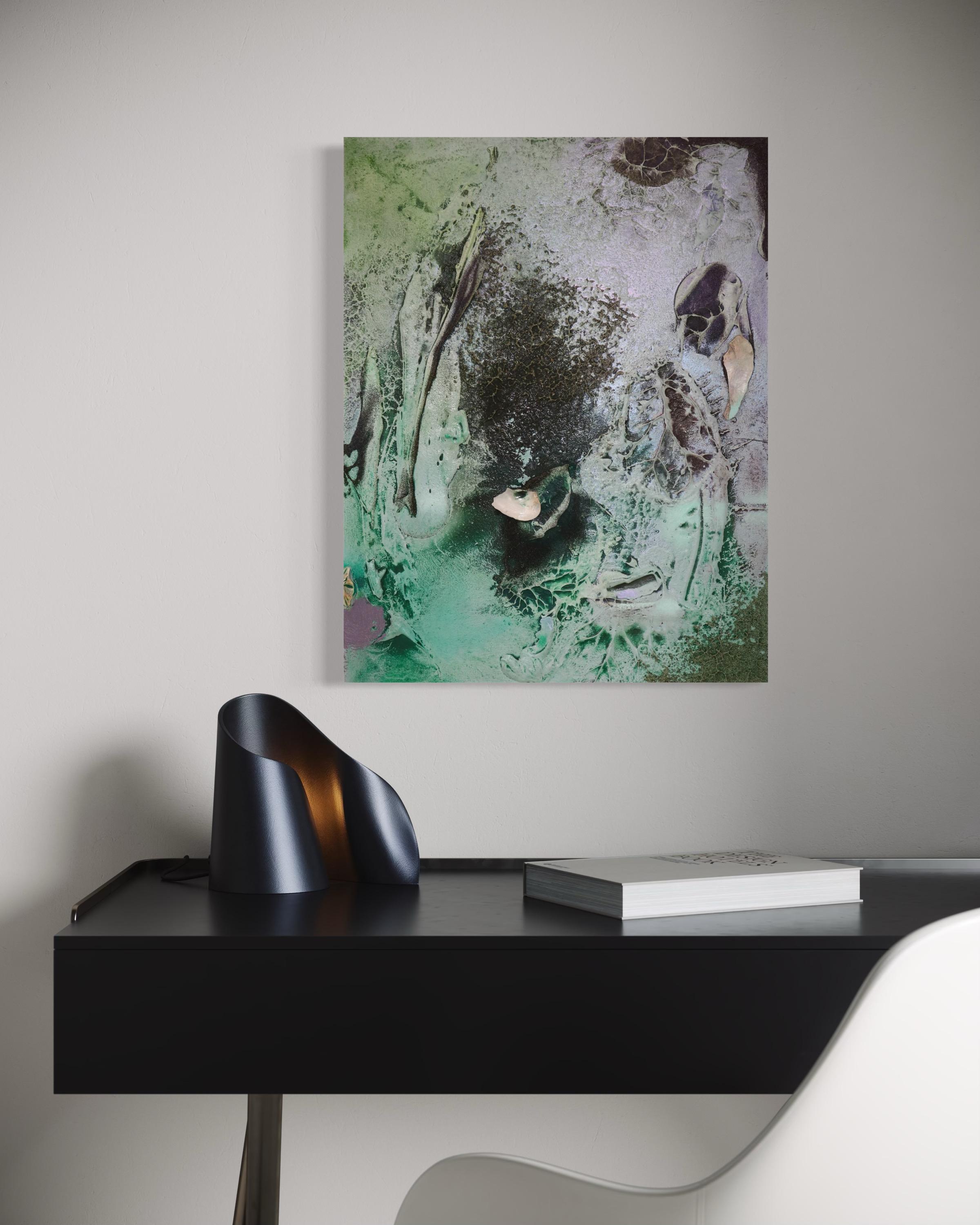 Vestiges spectrales III (texture, organic, biophilic, sand, pastels, mix-media) For Sale 12