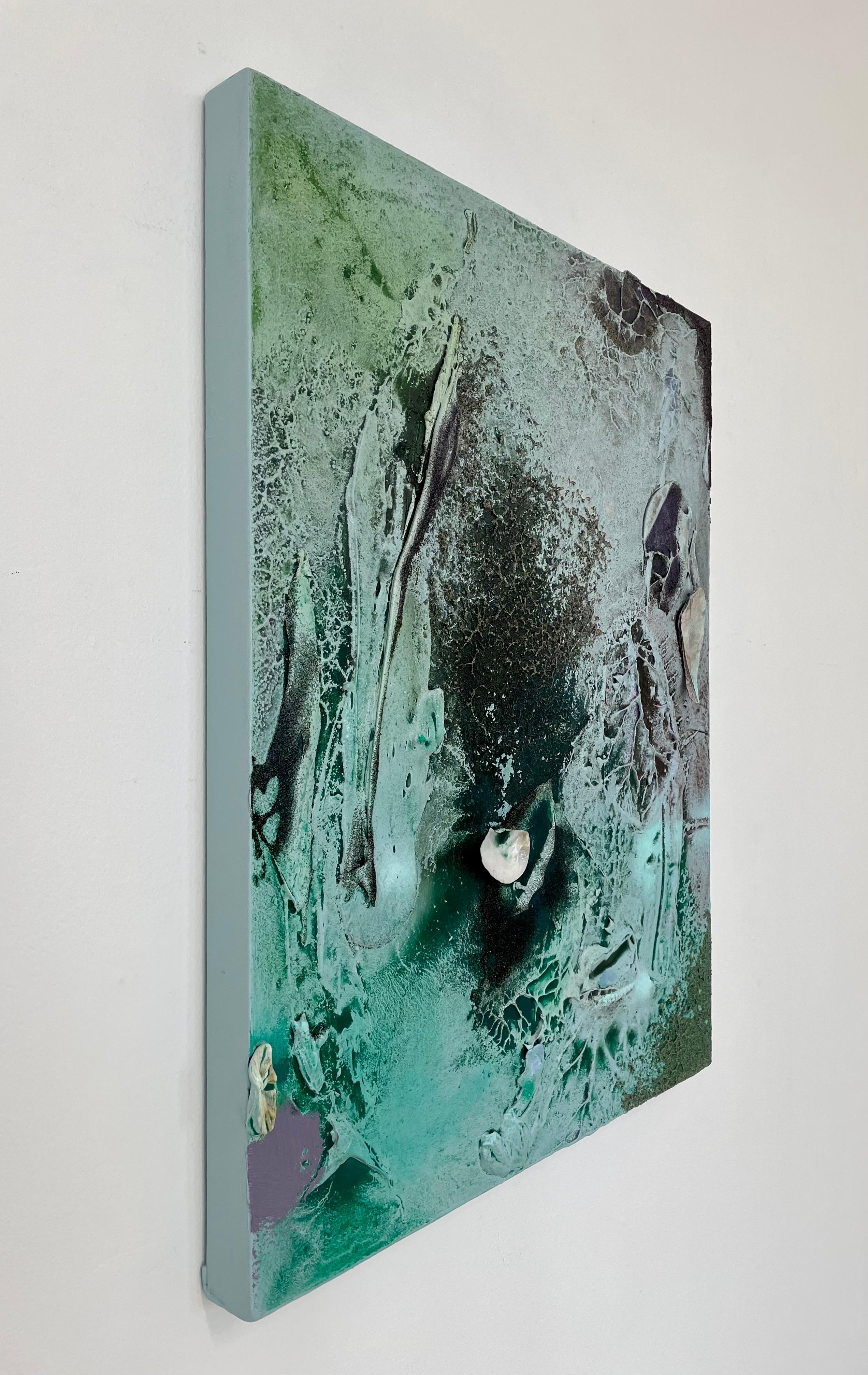 Vestiges spectrales III (texture, organic, biophilic, sand, pastels, mix-media) - Abstract Mixed Media Art by Melisa Taylor Metzger