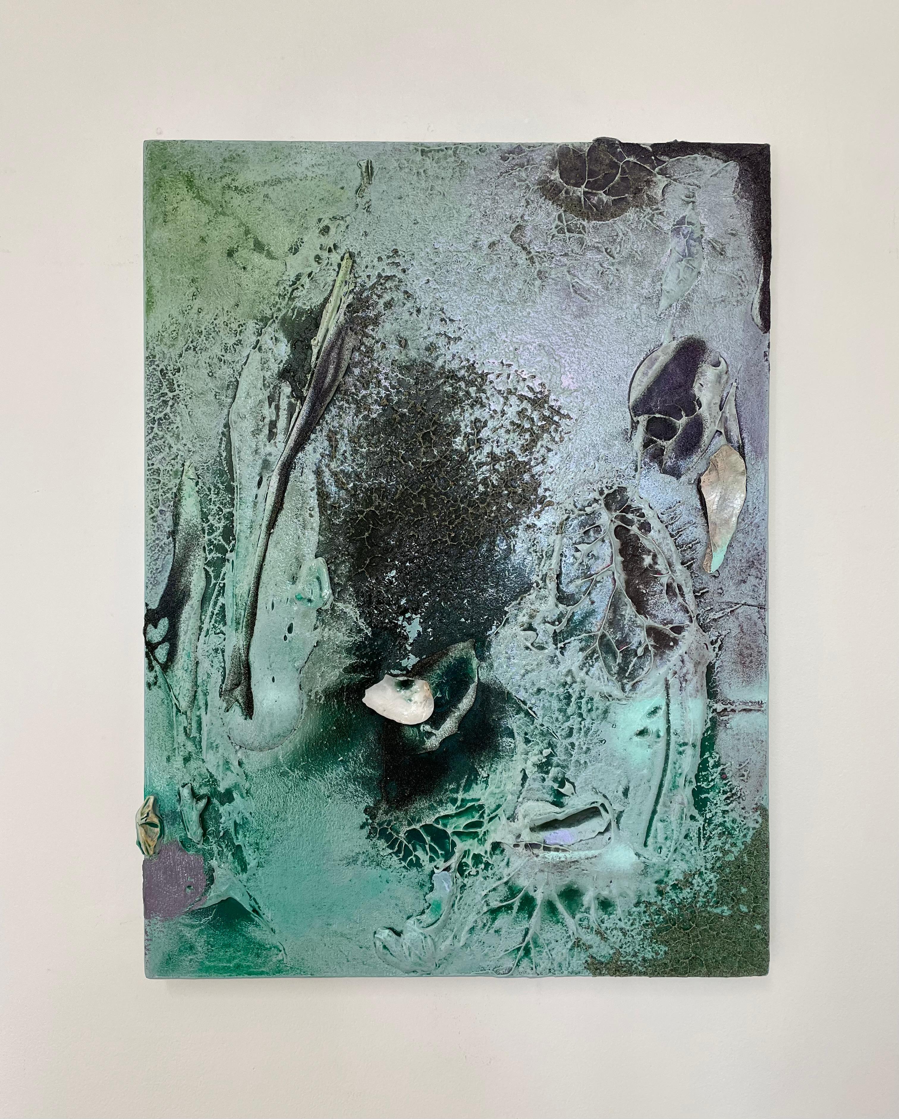 Vestiges spectrales III (texture, organic, biophilic, sand, pastels, mix-media) For Sale 1