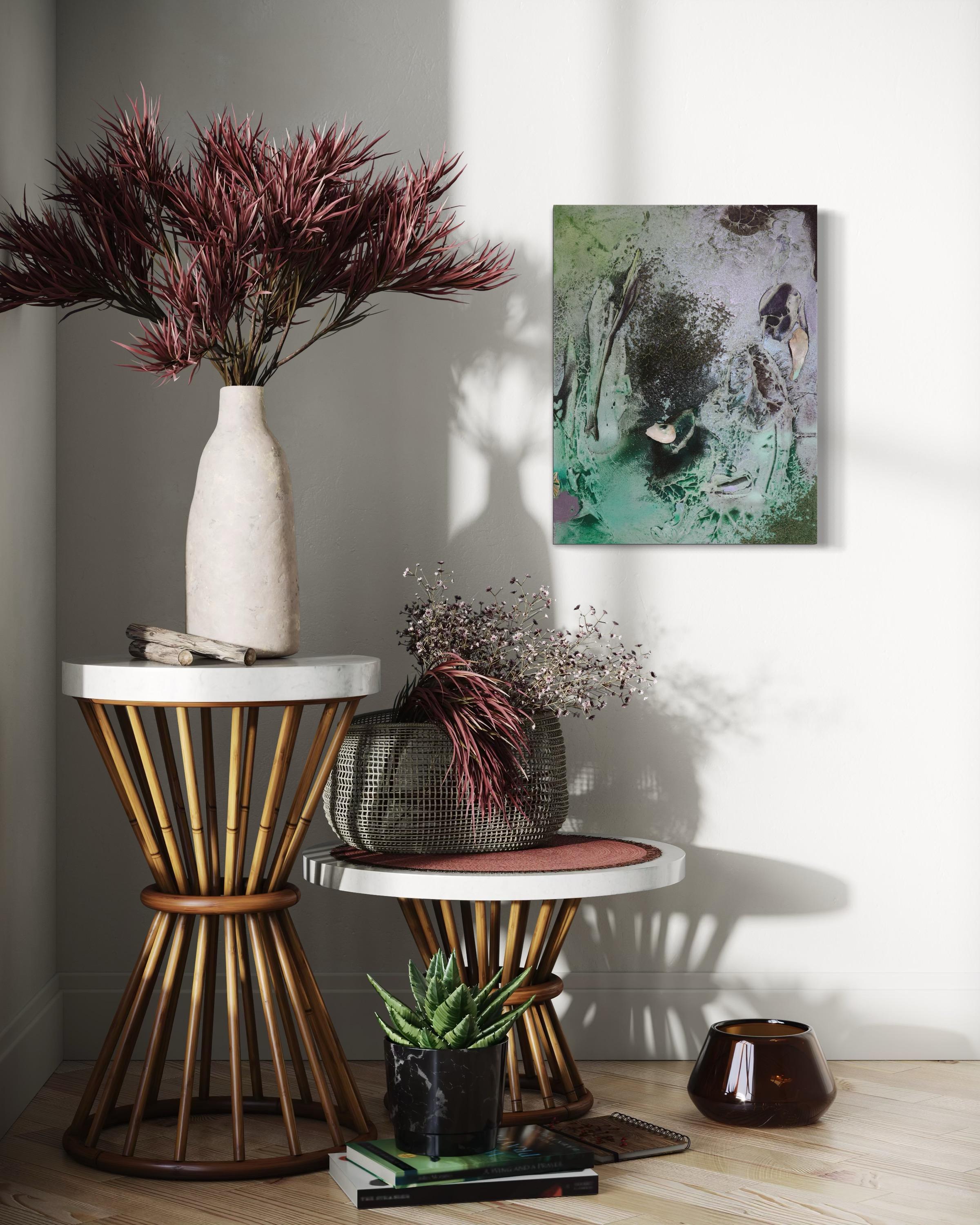 Vestiges spectrales III (texture, organic, biophilic, sand, pastels, mix-media) For Sale 2