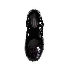 Melissa Campana Pumps - Costela De Adao - Black Gloss - Cut-Out Rubber
