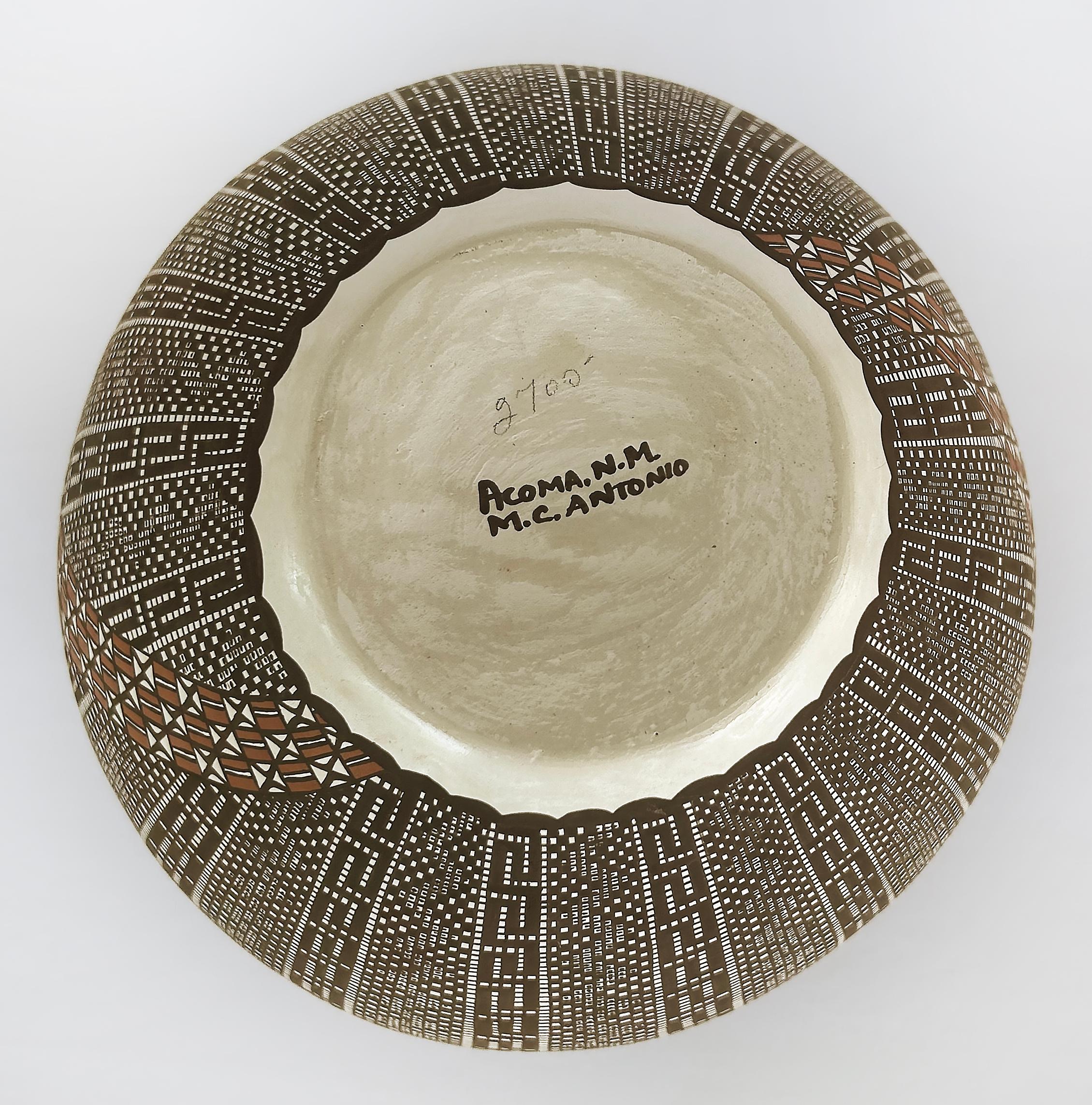 Clay Melissa Concho Antonio Acoma N.M.Pueblo Hand-made Pot For Sale