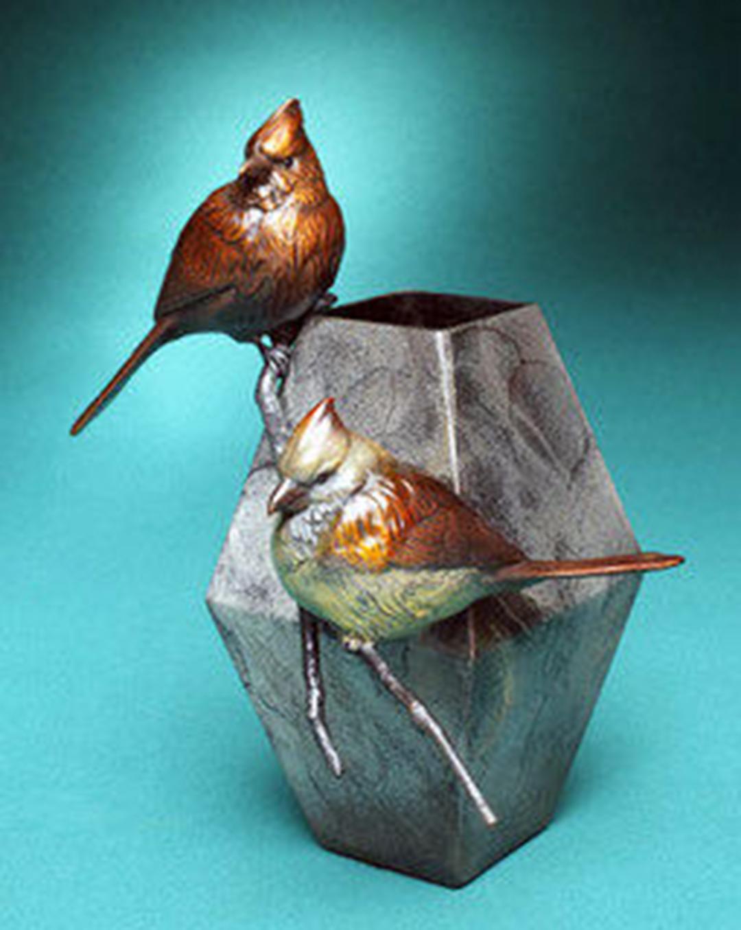 Crimson Jewel - Sculpture by Melissa Cooper
