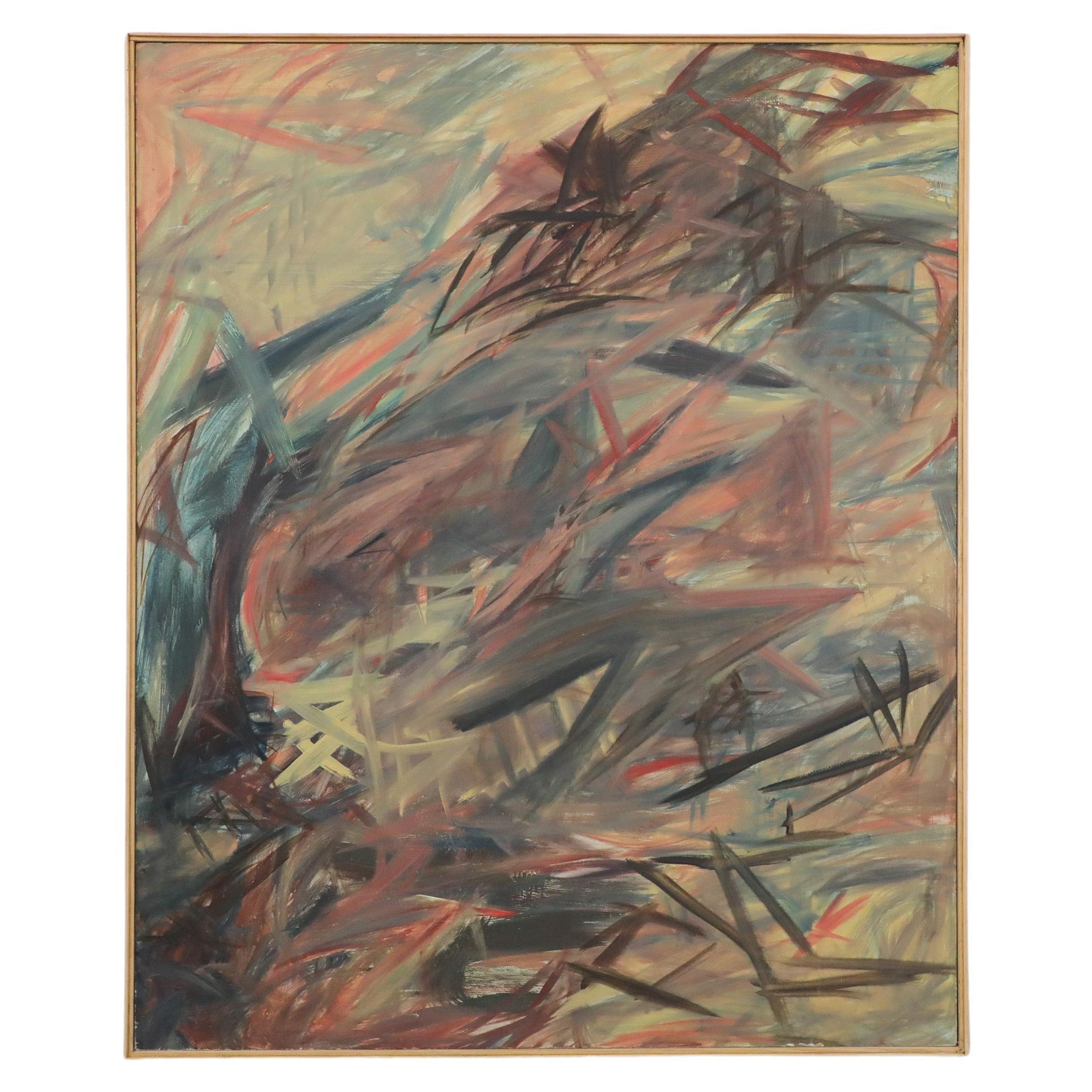 Melissa Cowy Signiertes Abstraktes Expressionistisches Acrylgemälde, 1980