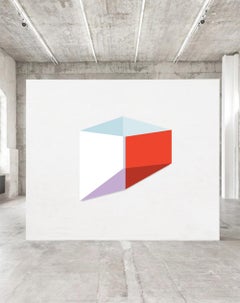 Prism 10 Red Abstract Geometric Painting Melissa Dupont