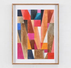 Stone Upon Stone 1 Melissa Dupont Orange Abstract Geometric Painting 