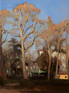 Autumn Afternoon, Oil Painting on Copper, Realism, Florence, Classical Painting