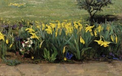 Daffodils in the Italian Fields Florence Floral Still-life on Copper