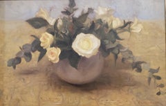 Italian Roses,Oil Painting On Linen   Style of Realism, Florence,framed