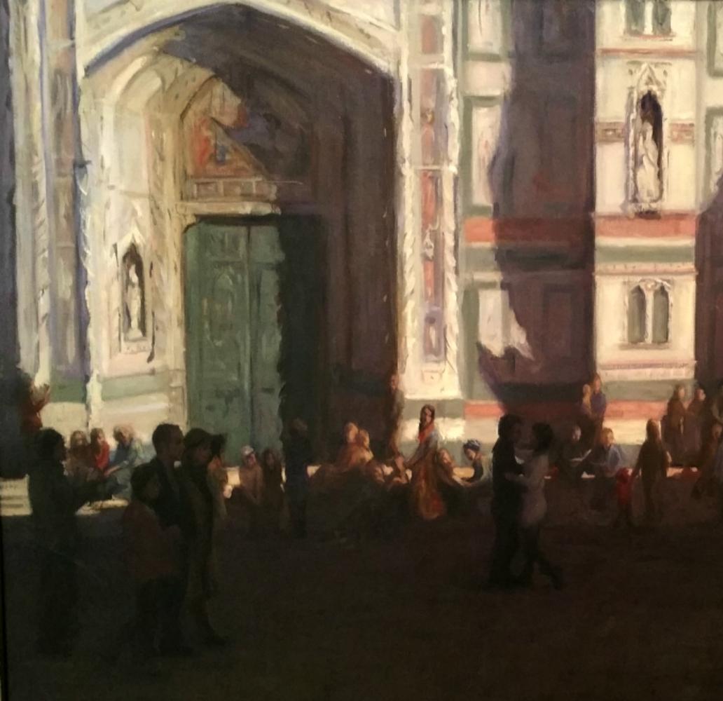 The Duomo in der Abenddämmerung  Florence Realismus Licht und Schatten 30