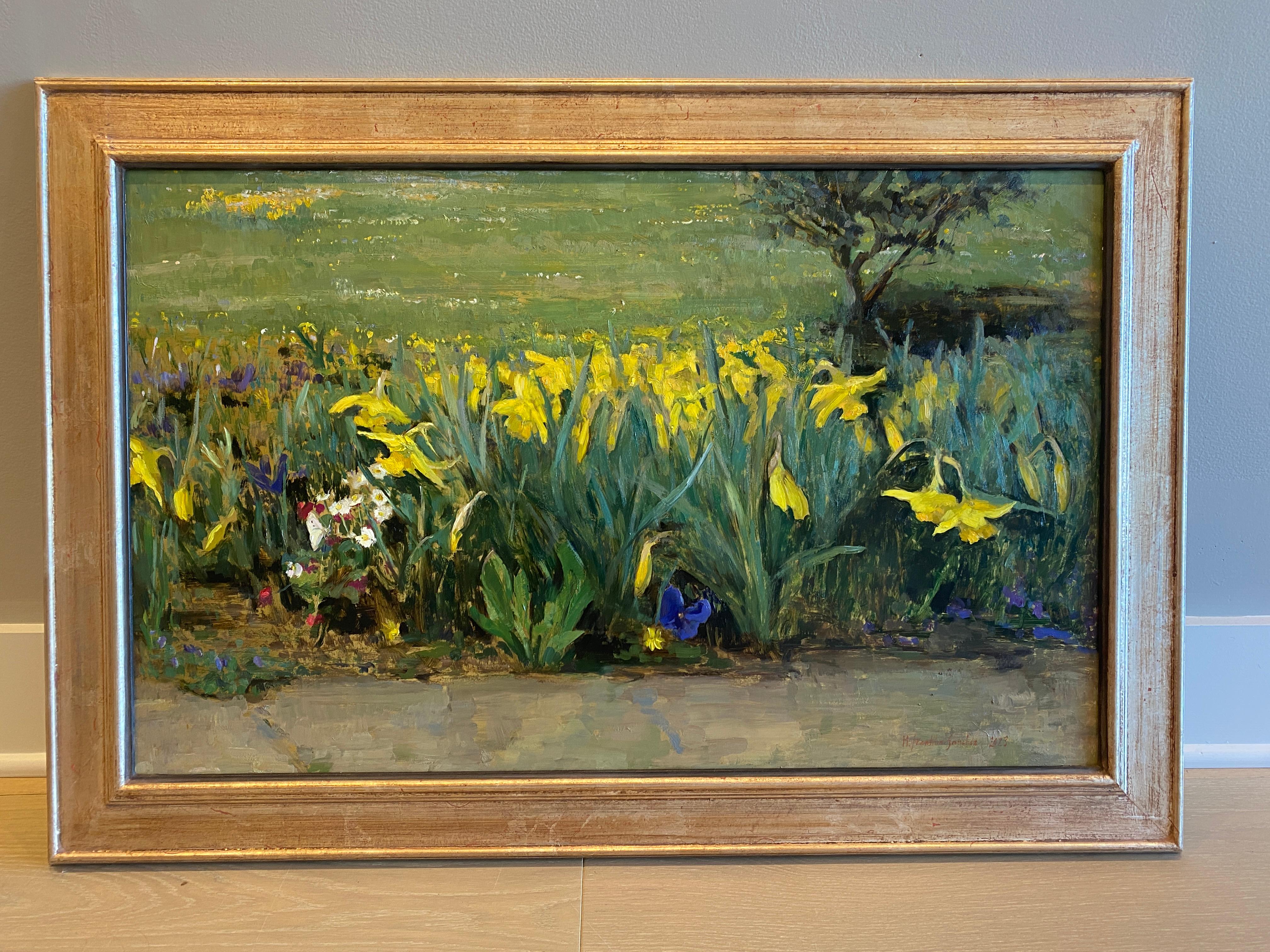 Daffodils in the Sunshine - Painting by Melissa Franklin Sanchez