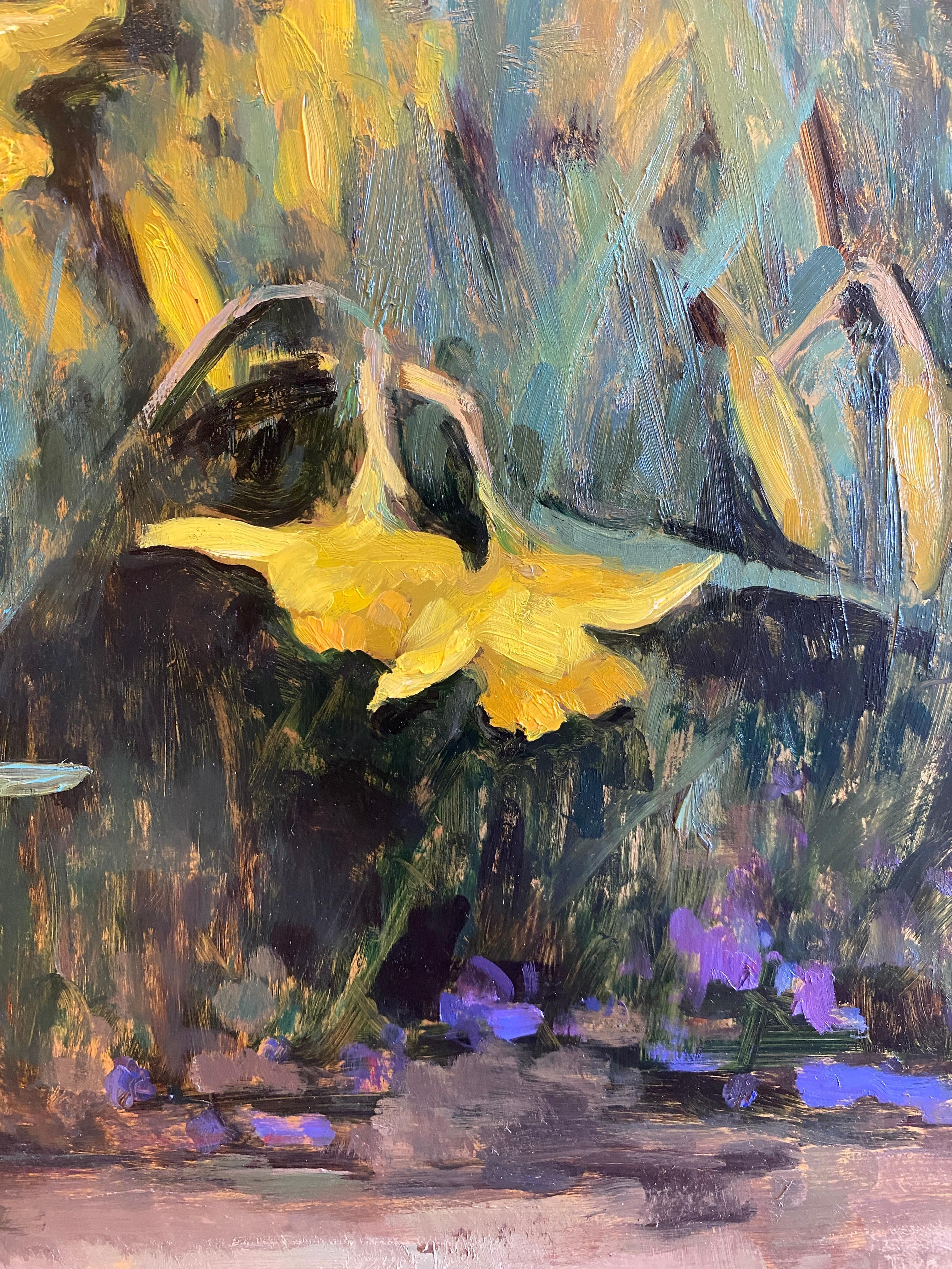 Daffodils in the Sunshine - Impressionist Painting by Melissa Franklin Sanchez