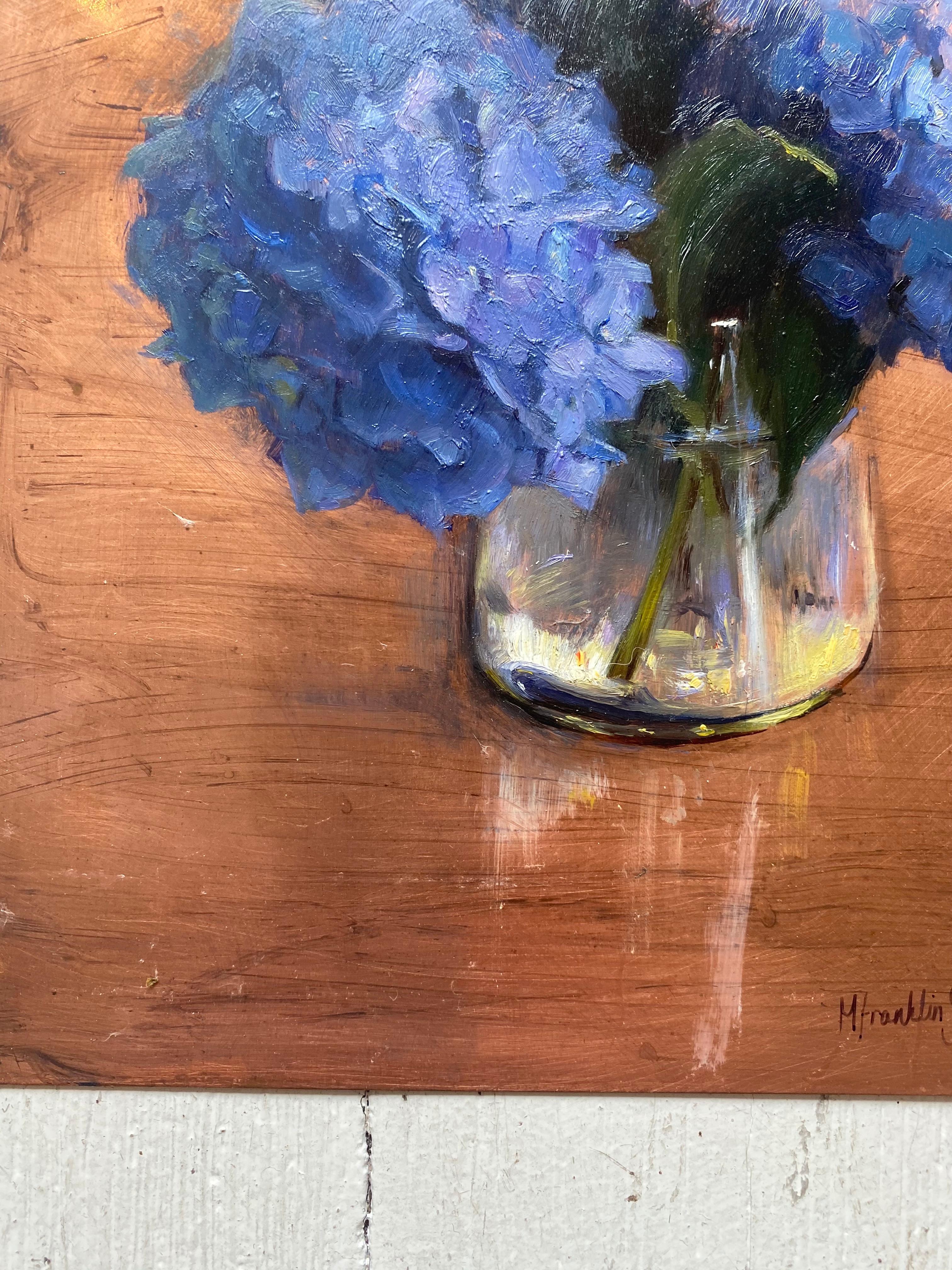 Hydrangeas - Realist Painting by Melissa Franklin Sanchez