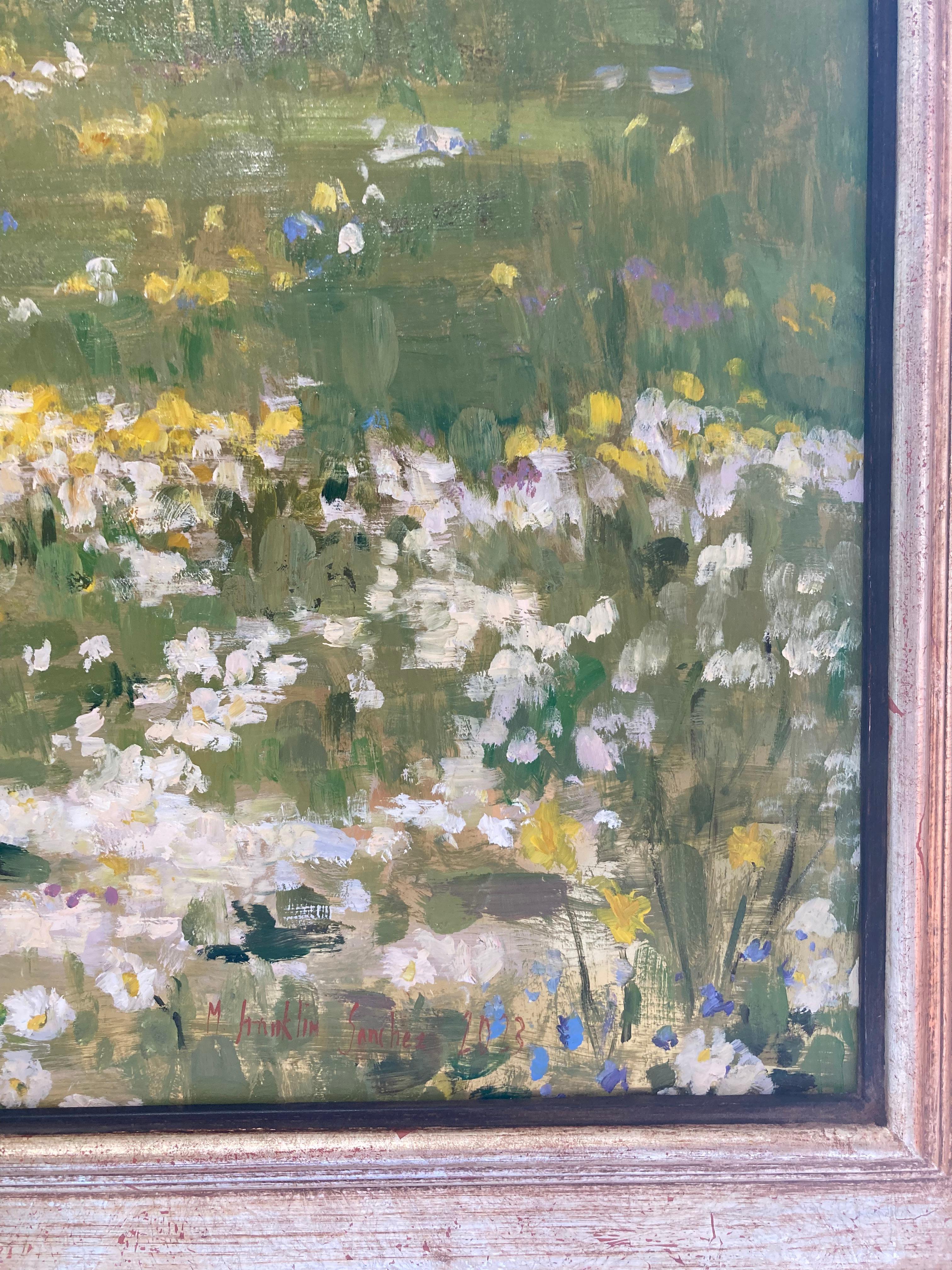 Iris, Daisies, Daffodils - Impressionist Painting by Melissa Franklin Sanchez