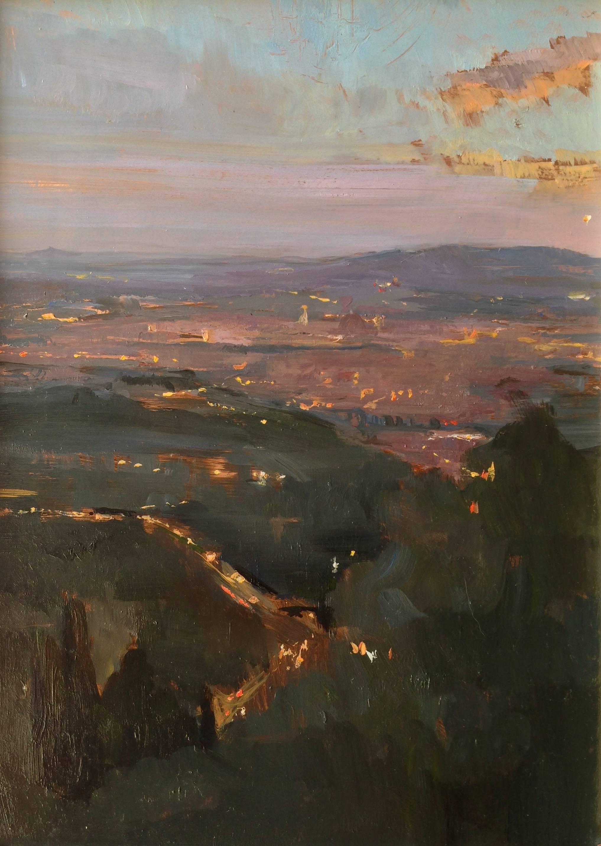Melissa Franklin Sanchez Landscape Painting - Nightfall Over Florence