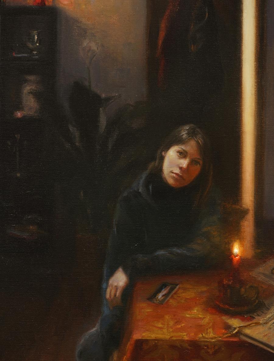 Speranza Olio su tela    Immagini di sfondo figurative  Firenze  Incorniciato - Painting Realismo di Melissa Franklin Sanchez
