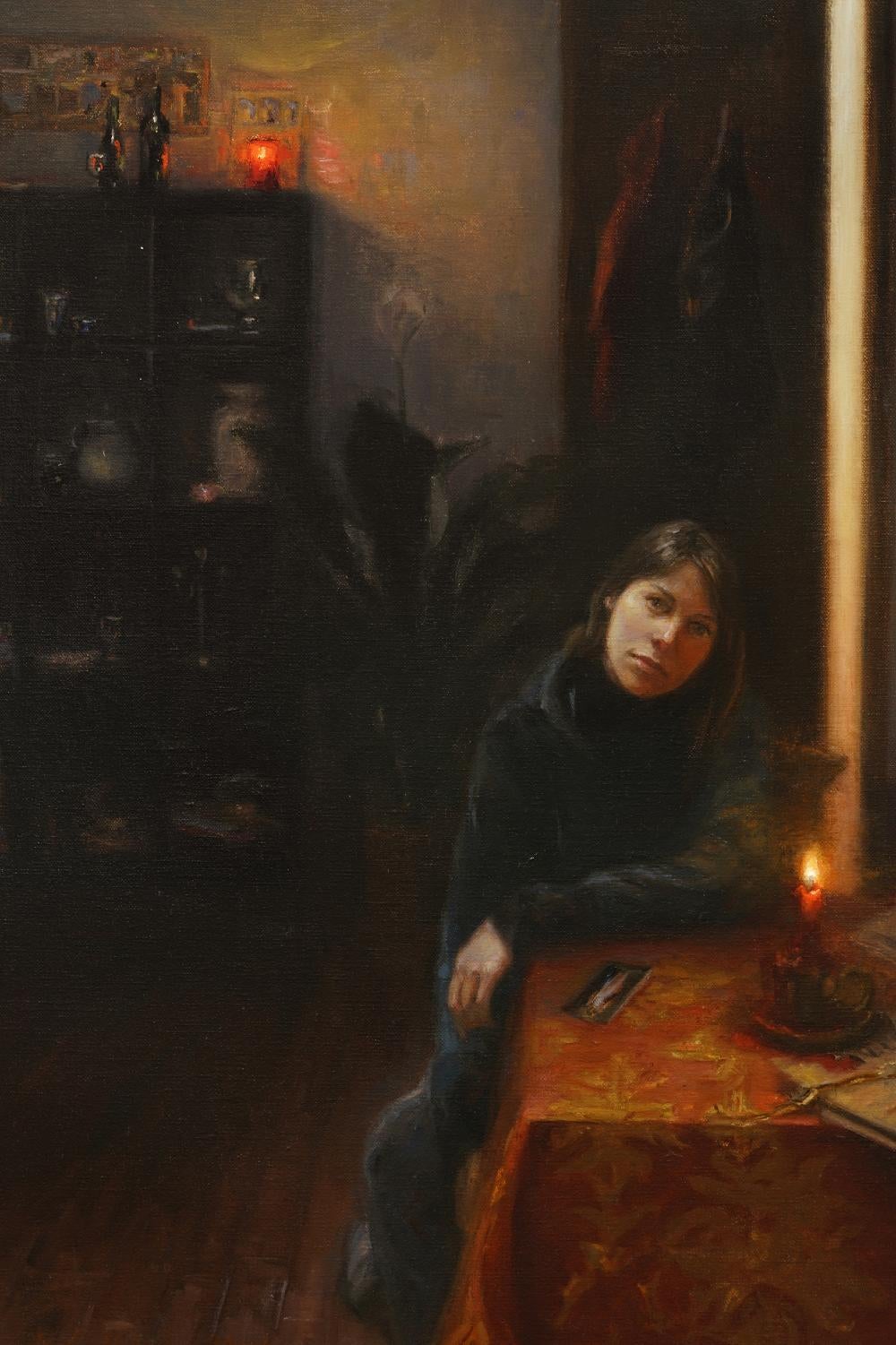 Speranza Olio su tela    Immagini di sfondo figurative  Firenze  Incorniciato in vendita 1