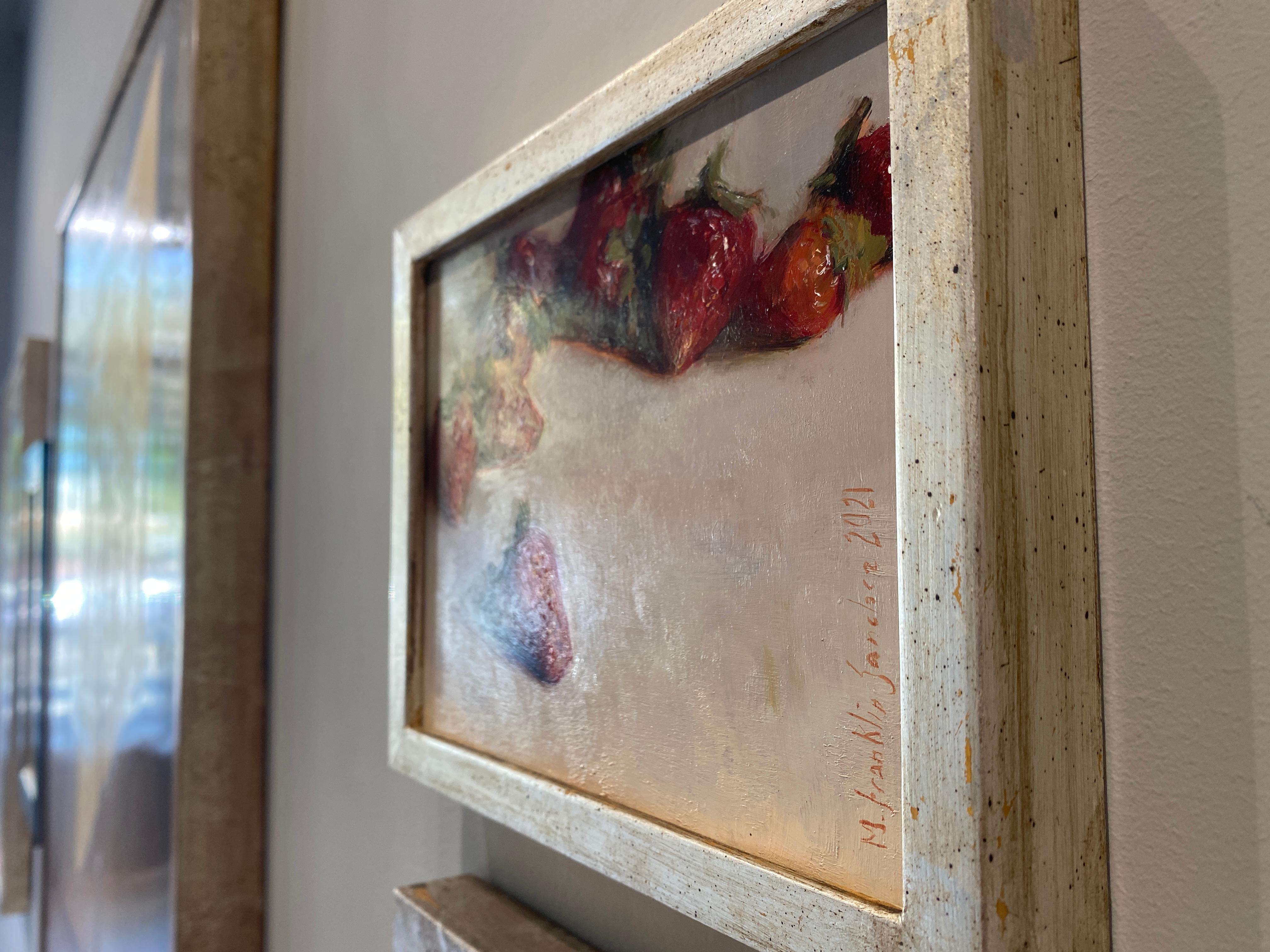 Strawberries - Beige Interior Painting by Melissa Franklin Sanchez