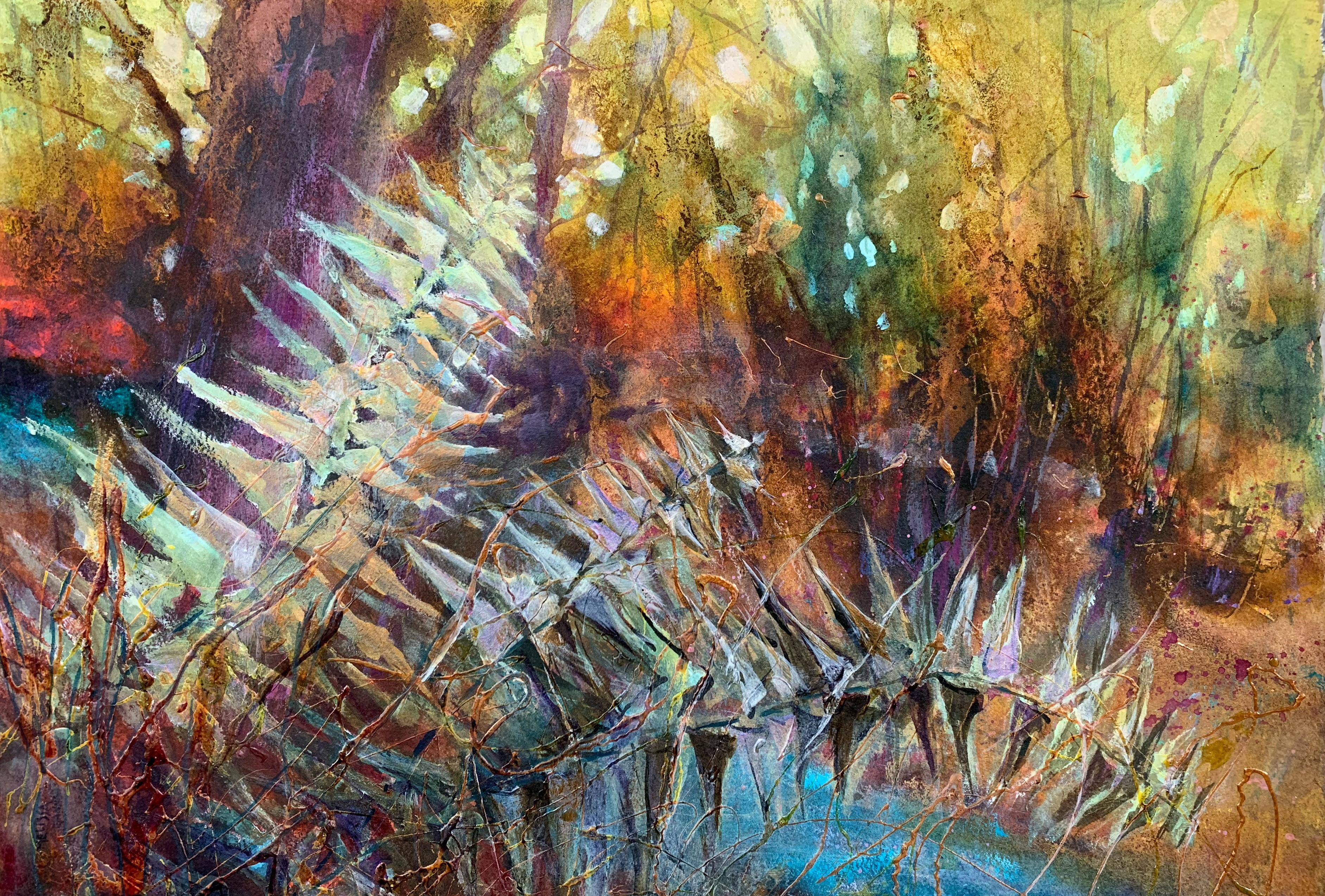 Jumble in the Woods, Original Painting - Mixed Media Art by Melissa Gannon