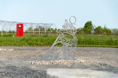 Umbra Transit Lux Manet AP - scultura floreale, meridiana, in alluminio verniciato a polvere