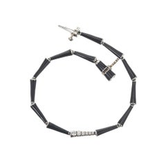 Melissa Kaye .34 Carat Diamond White Gold Enamel Lola Link Bracelet