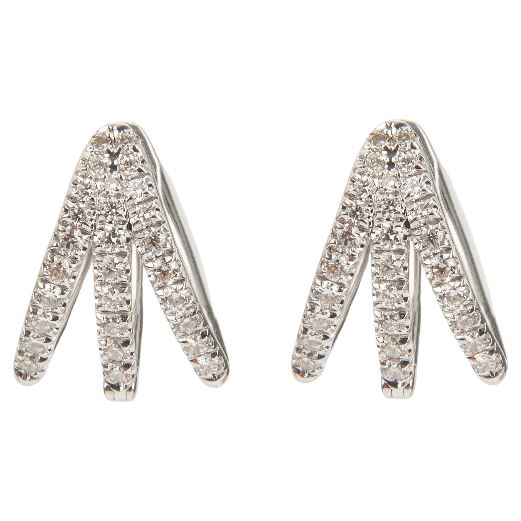 Melissa Kaye Cris White Gold & Diamond Earrings For Sale