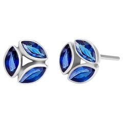 Melissa Kaye Hazel Sapphire Earrings