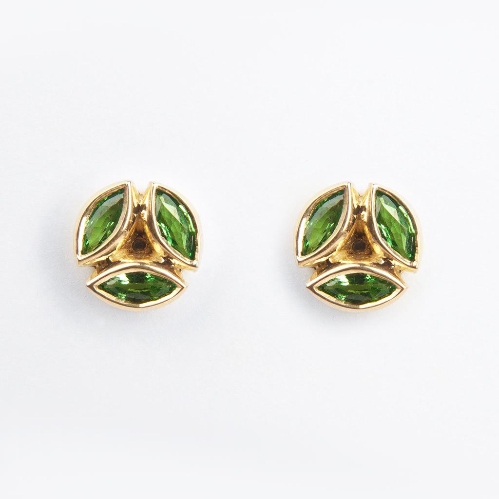 Contemporary Melissa Kaye Hazel Tsavorite Earrings For Sale