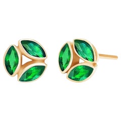 Melissa Kaye Hazel Tsavorite Earrings