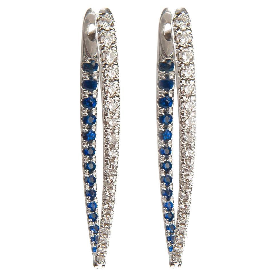 Boucles d'oreilles « Cristina » de Melissa Kaye, avec saphir et diamants en vente