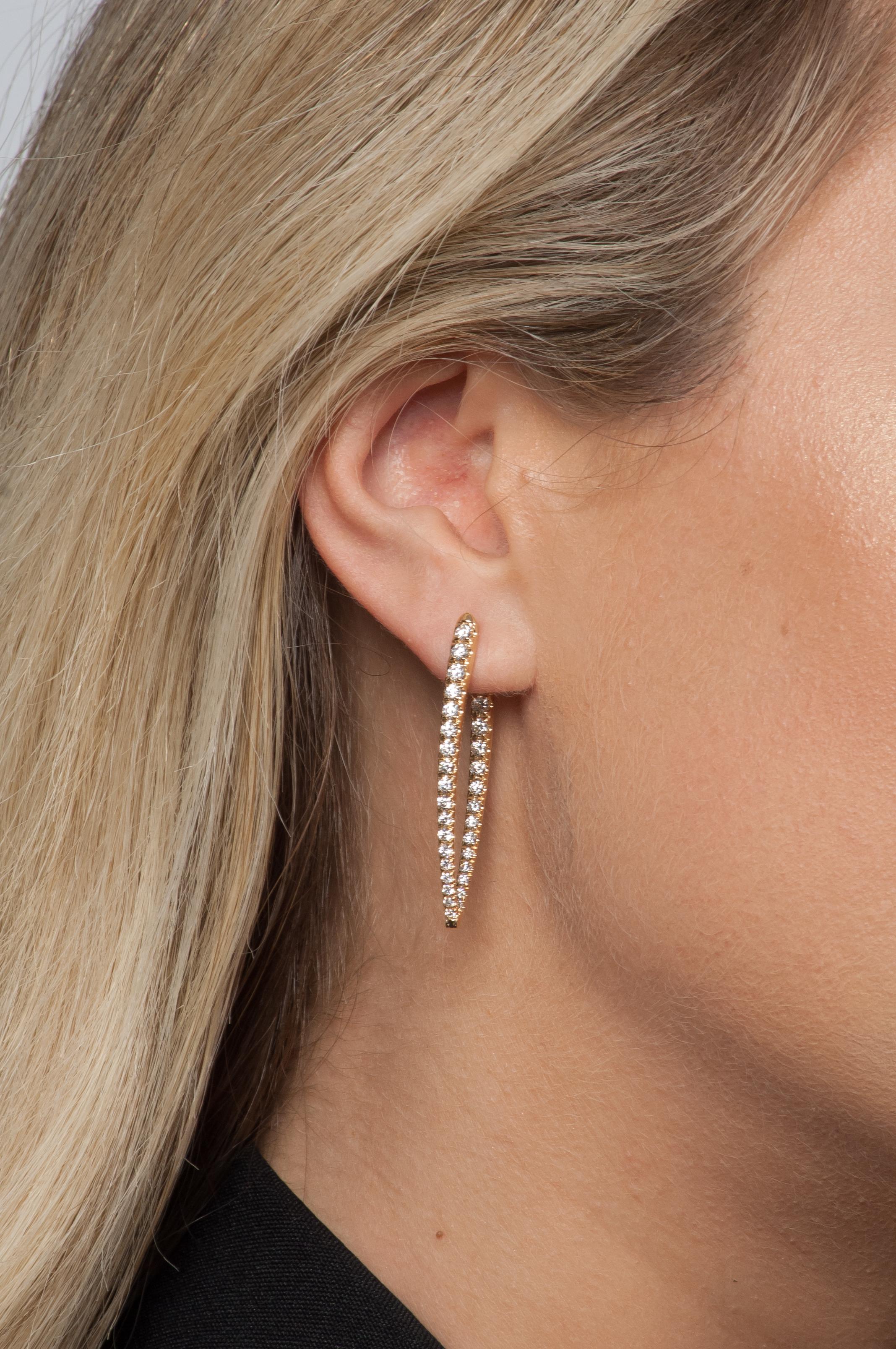 Cristina Kaye Große Diamant-Ohrringe im Zustand „Neu“ im Angebot in Weston, MA