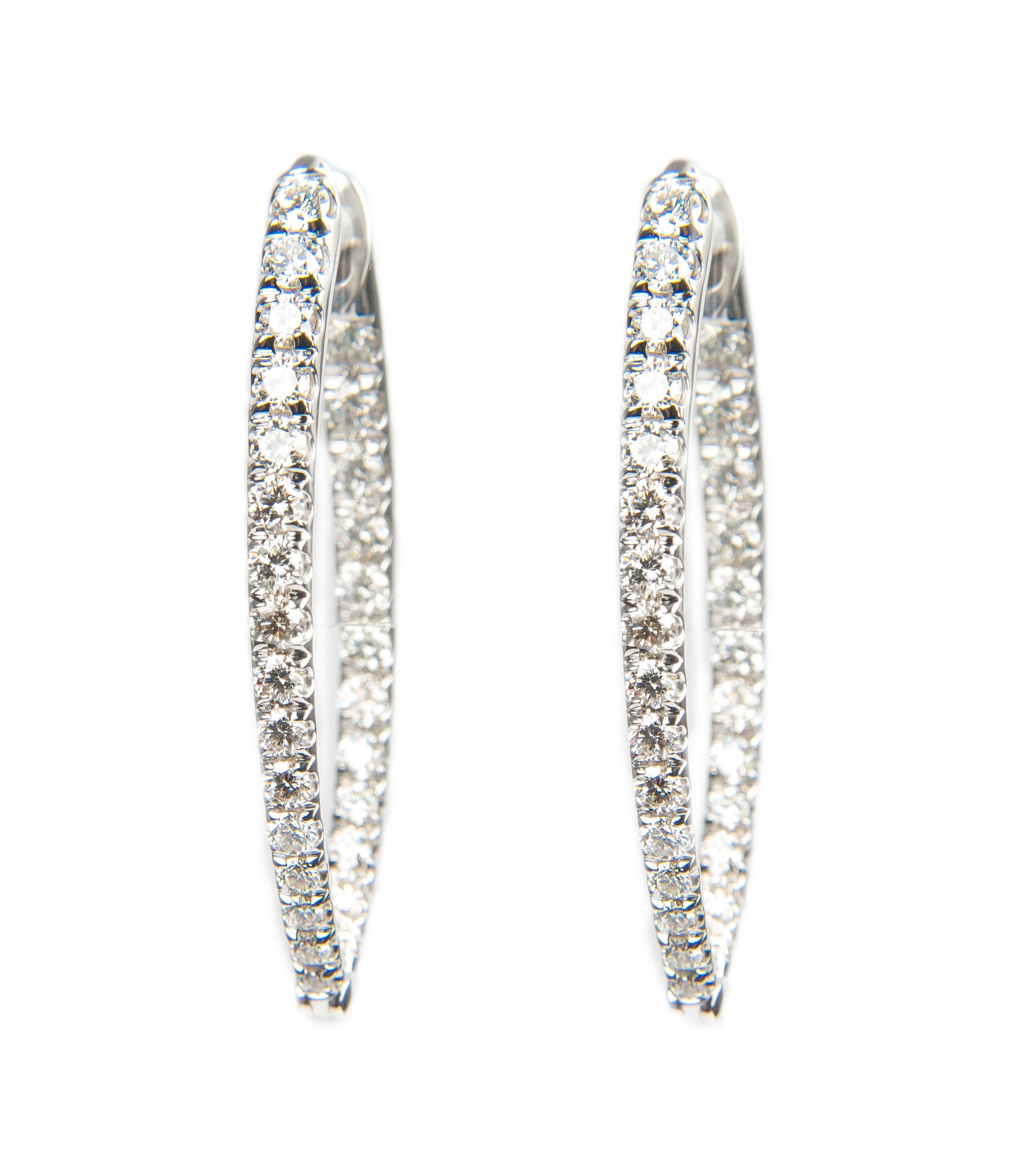 Contemporary Melissa Kaye Medium Diamond Cristina Earrings For Sale