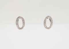 Melissa Kaye Small Mila White Gold & Diamond Earrings