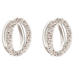 Melissa Kaye Small Mila White Gold & Diamond Earrings
