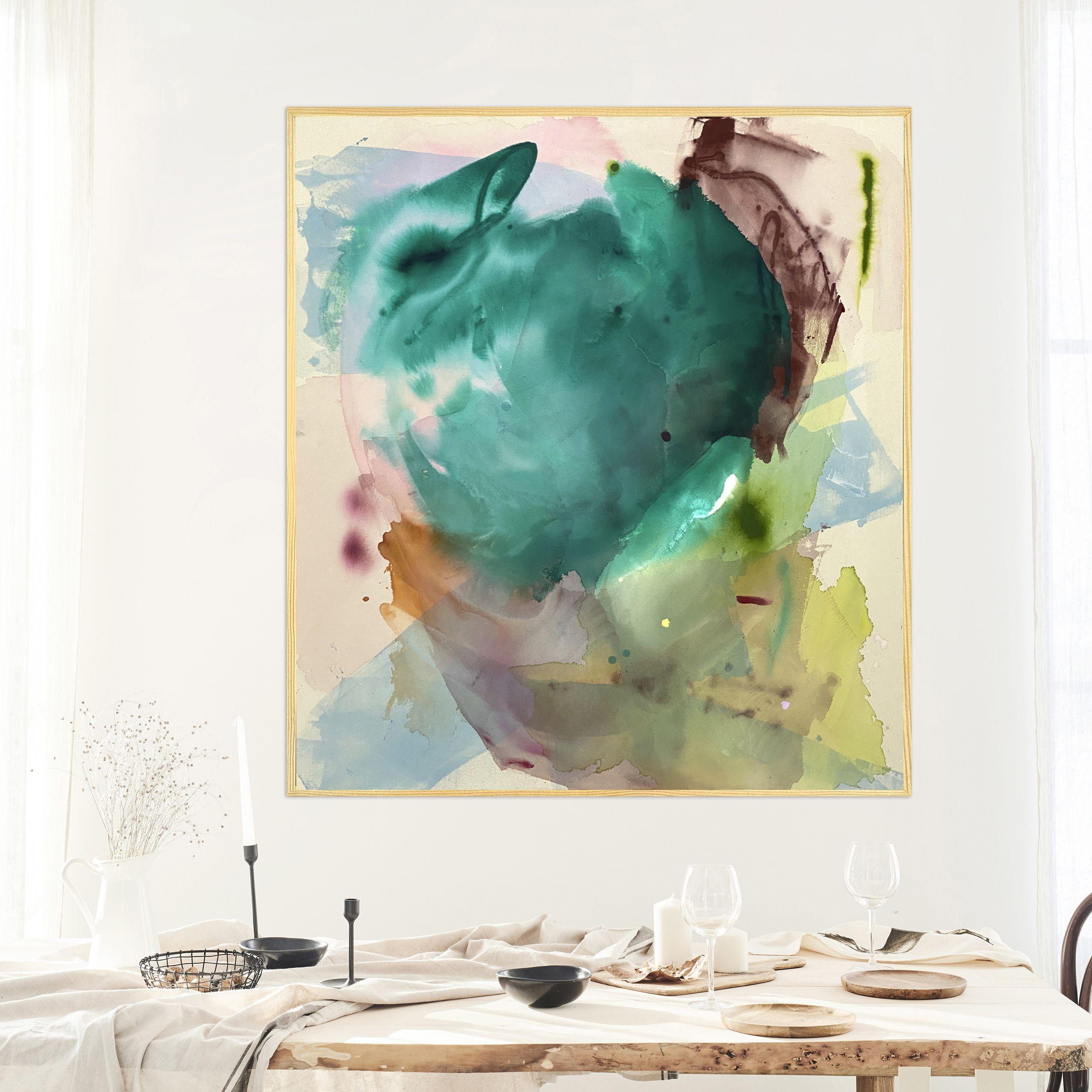 Mille Foreste, Pittura, Acrilico su tela - Abstract Painting Grigio di Melissa McGill