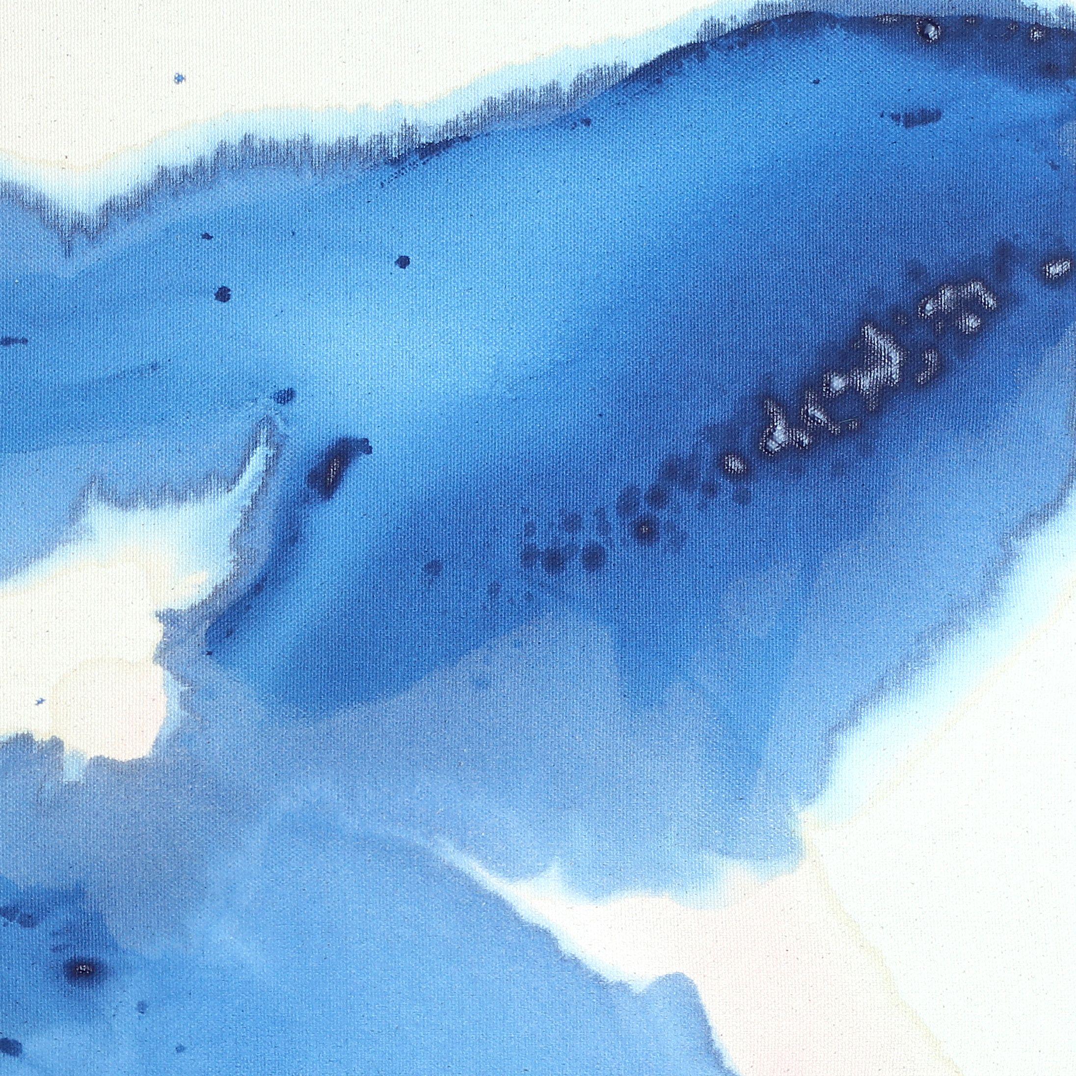 Te dejaré estar en mis sueños, Pintura, Acrílico sobre lienzo - Abstract Painting Azul de Melissa McGill