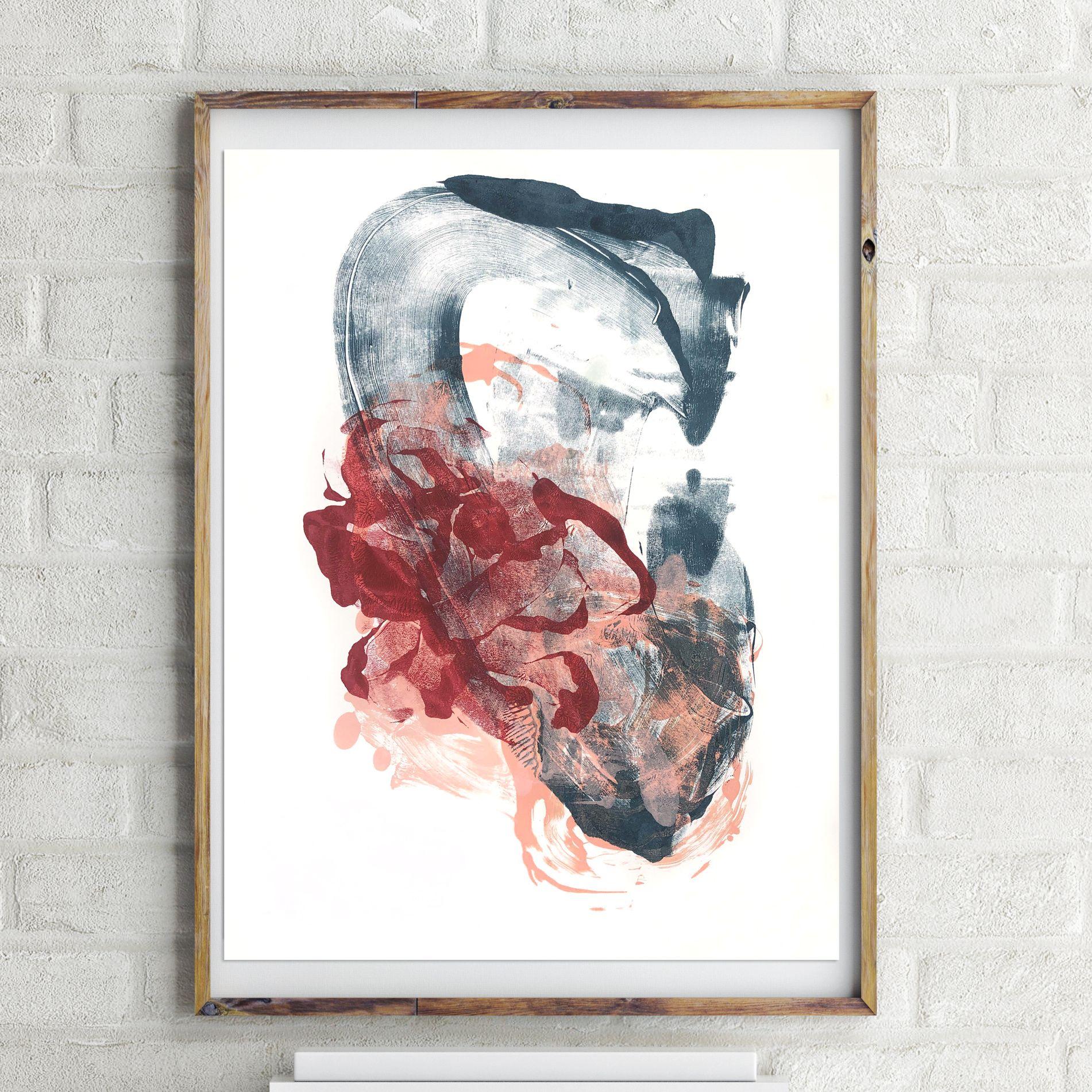 Monoprint 6, Pittura, Acrilico su carta - Painting di Melissa McGill