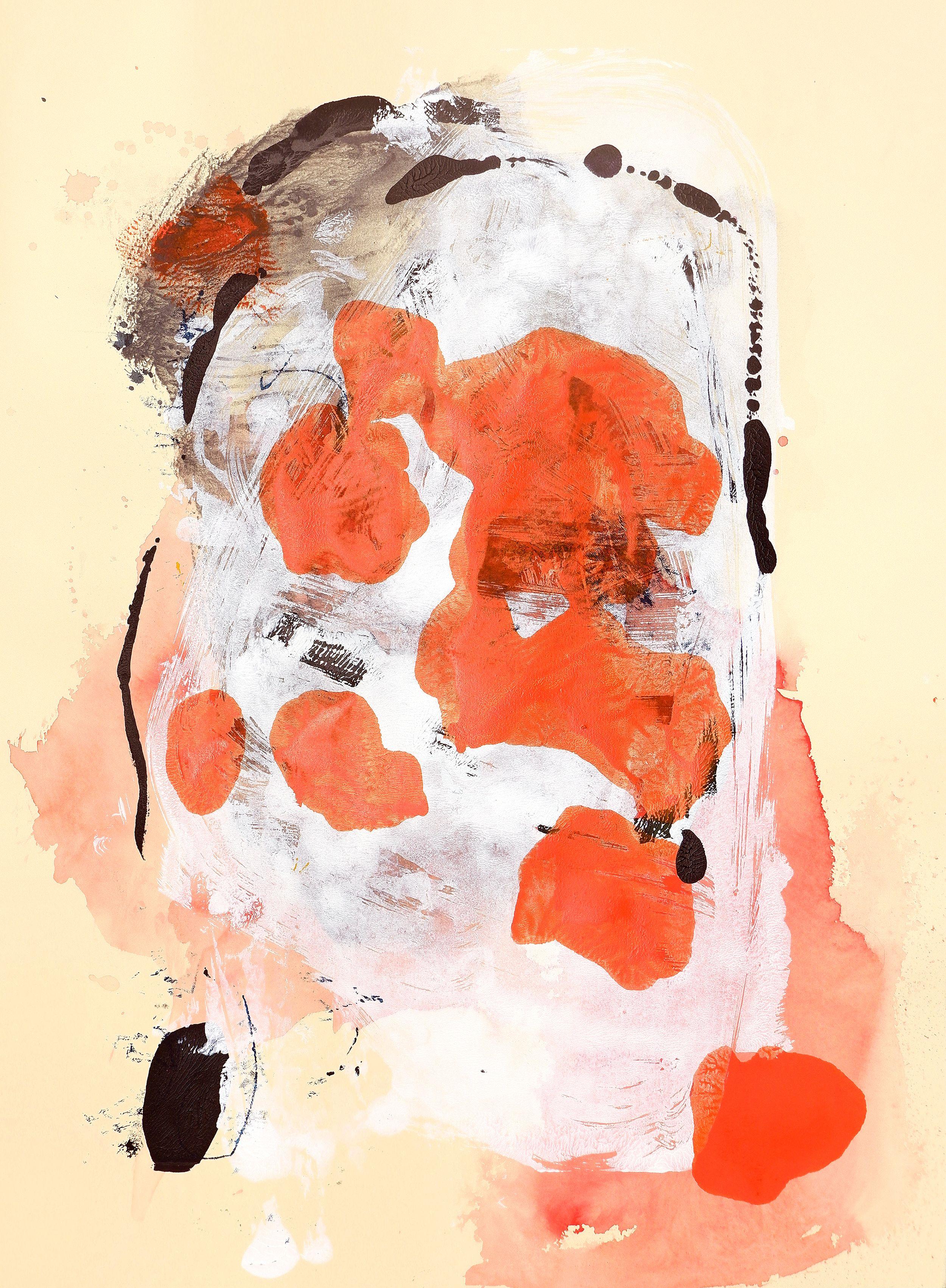 Melissa McGill Abstract Painting - Orange Blossom, Painting, Acrylic on Paper