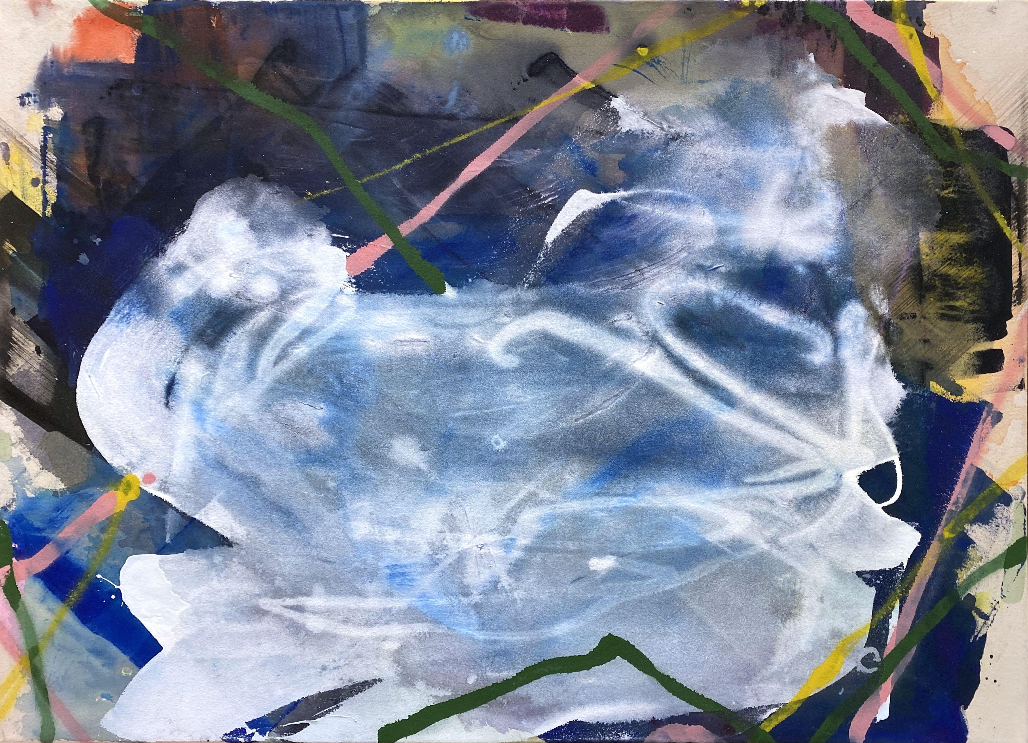 Abstract Painting di Melissa McGill - Radicati come alberi - Segni e piscine, Pittura, Acrilico su tela