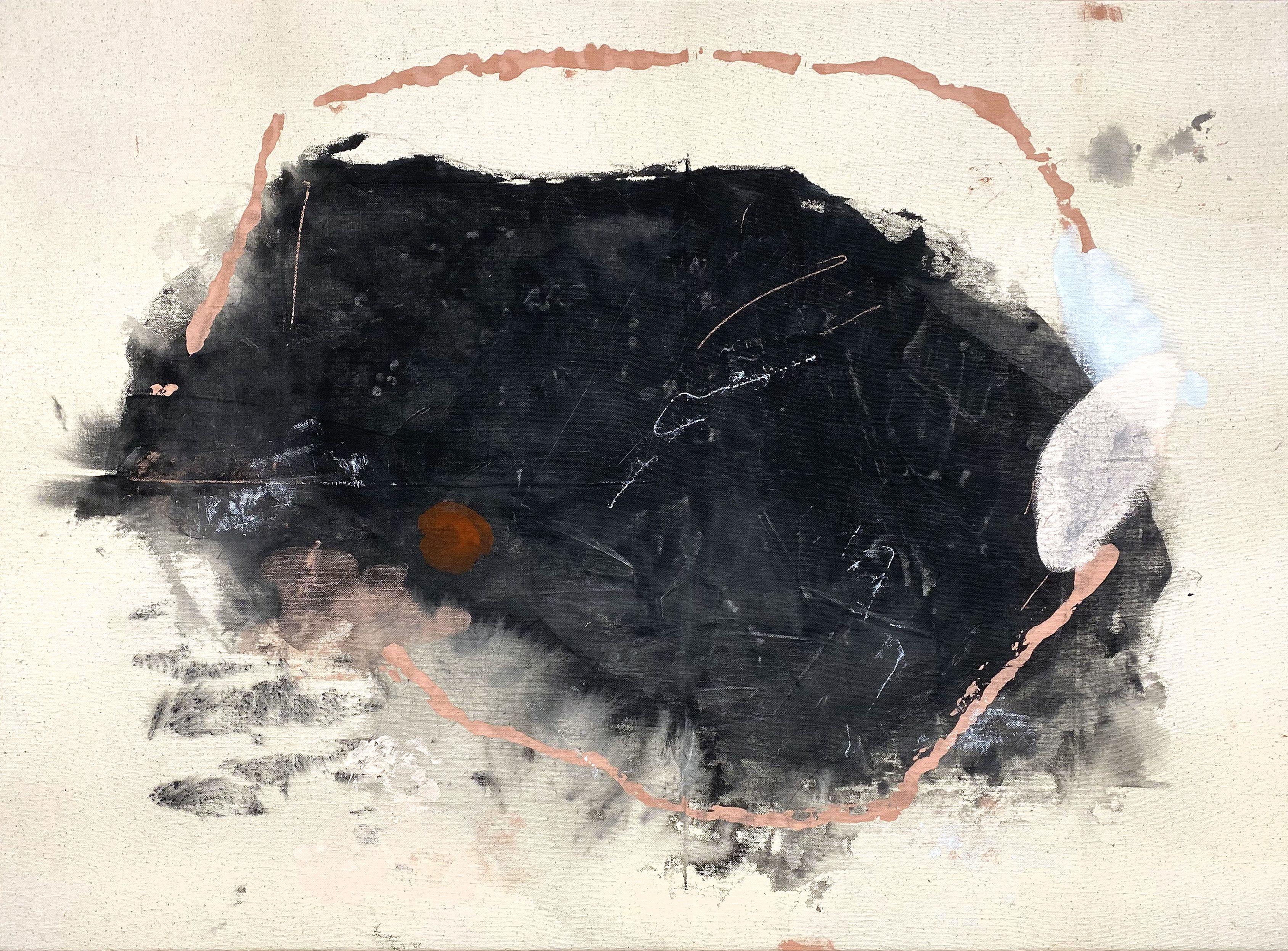 Abstract Painting di Melissa McGill - La vera gioia di una notte di luna, Pittura, Acrilico su tela