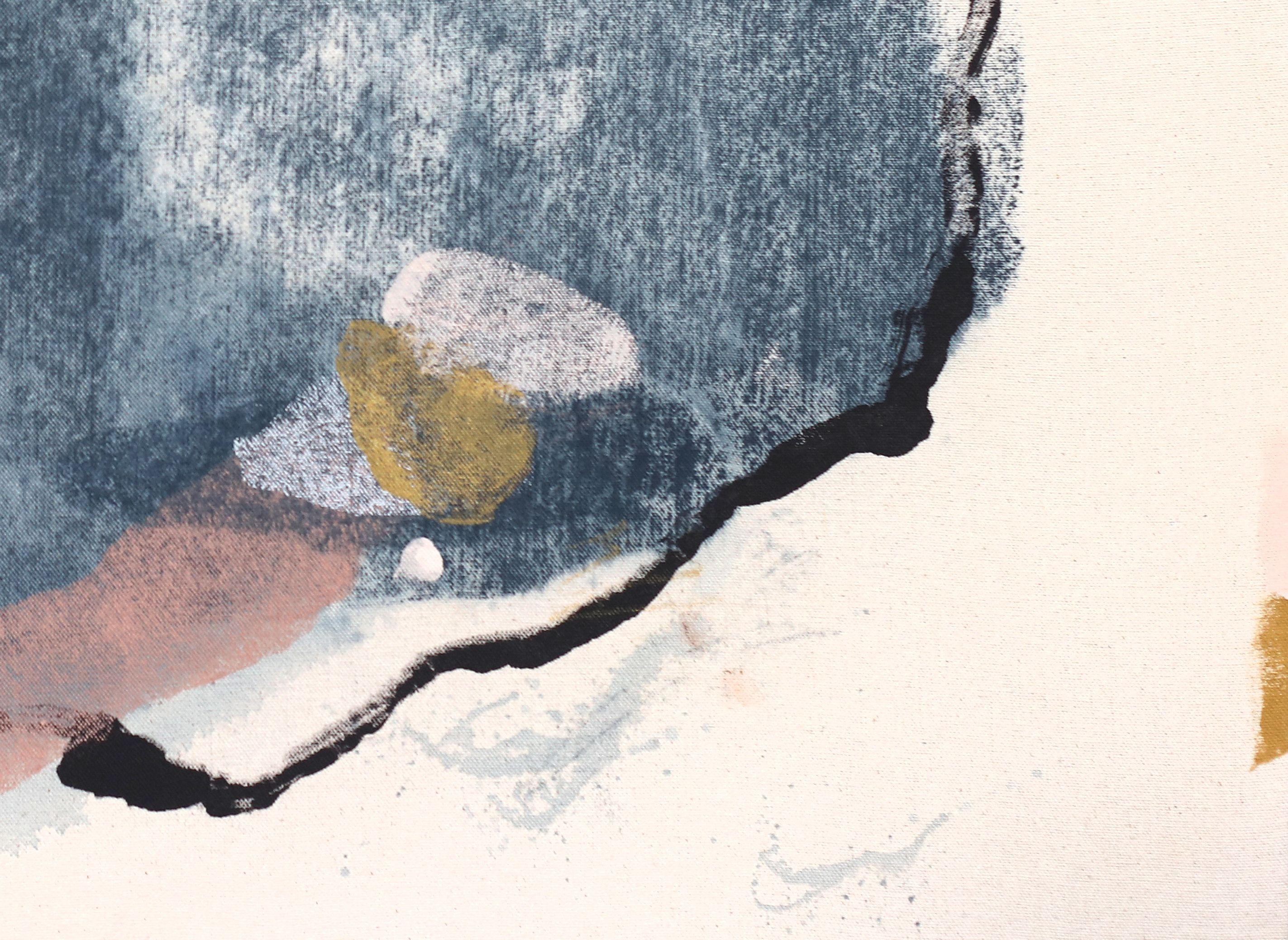 There Is A Wilderness - Soledad, Pintura, Acrílico sobre lienzo - Abstract Painting Gris de Melissa McGill