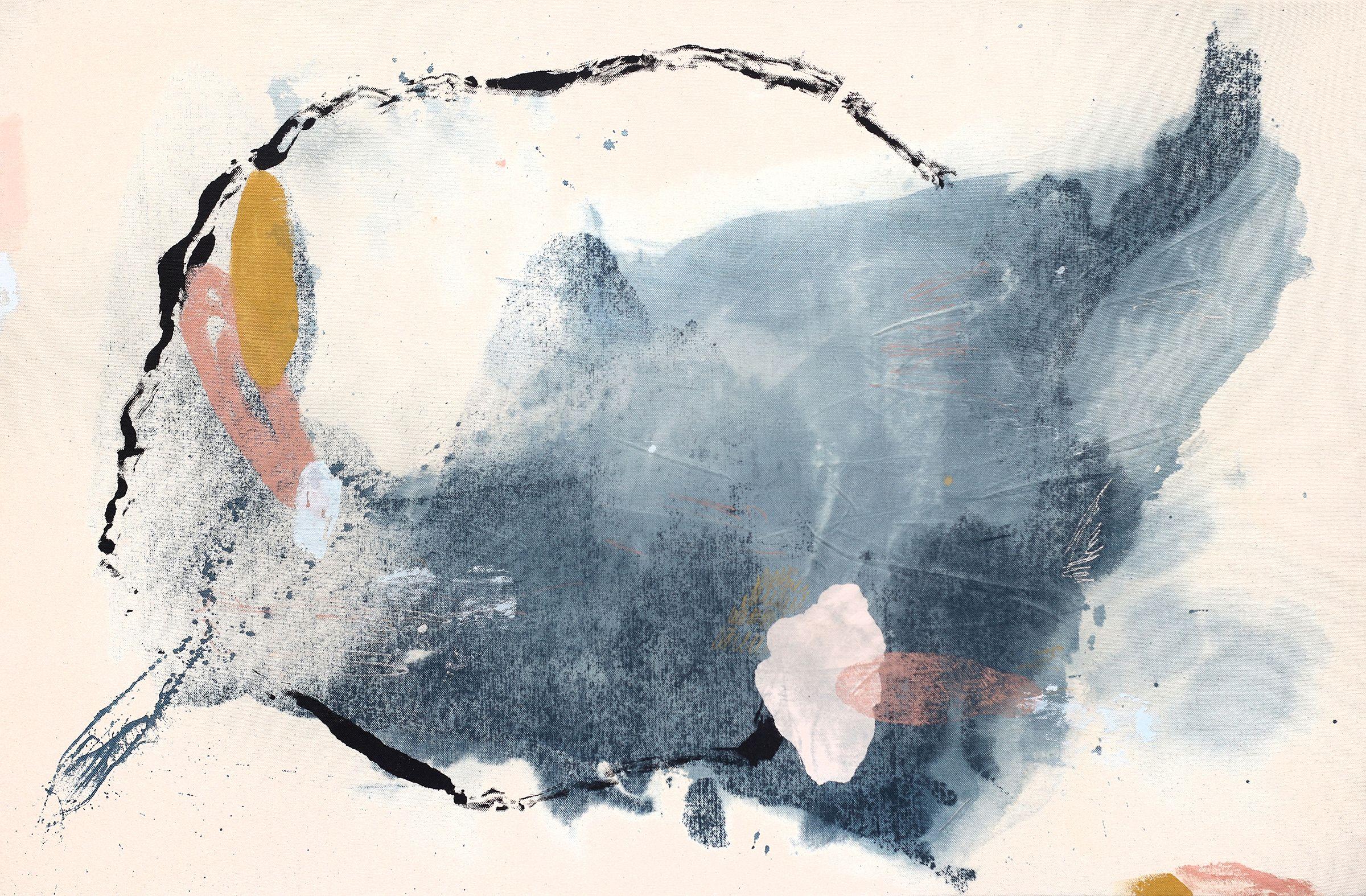 Abstract Painting di Melissa McGill - Gira al largo - Solitudine, Pittura, Acrilico su tela