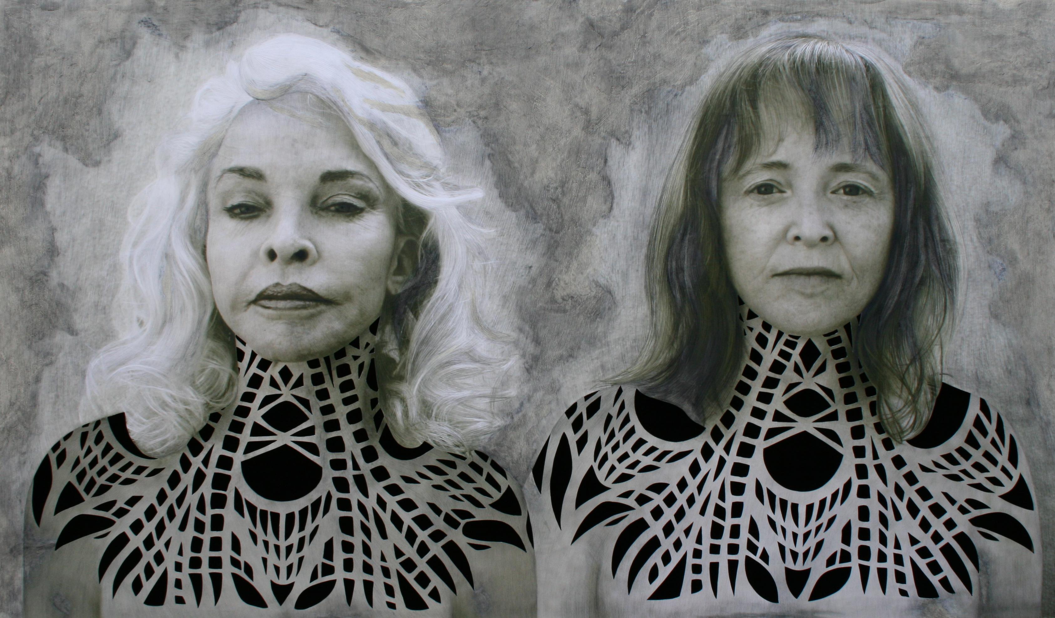 Melissa Meier Black and White Photograph - Lois and Lisa - Laced Series
